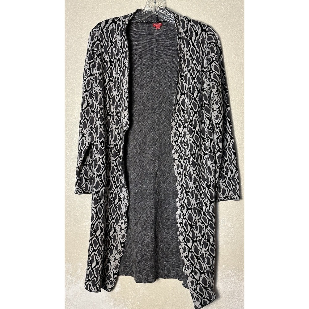 Guess Size Large Zebra Print Duster Kimono Jacket Sweater Cardigan